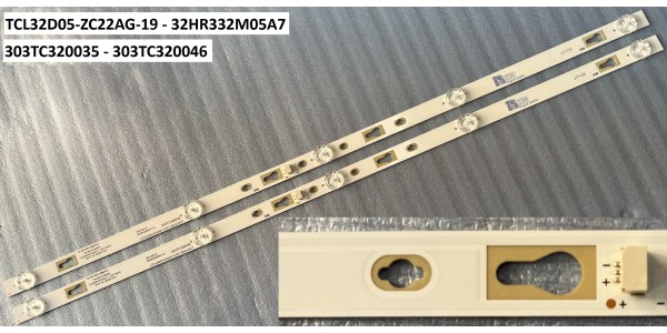 303TC320046, TCL32D05-ZC22AG-19, 32HR332M05A7, AWOX KPA3290 32"HD DLED, Sıfır TV LED BAR